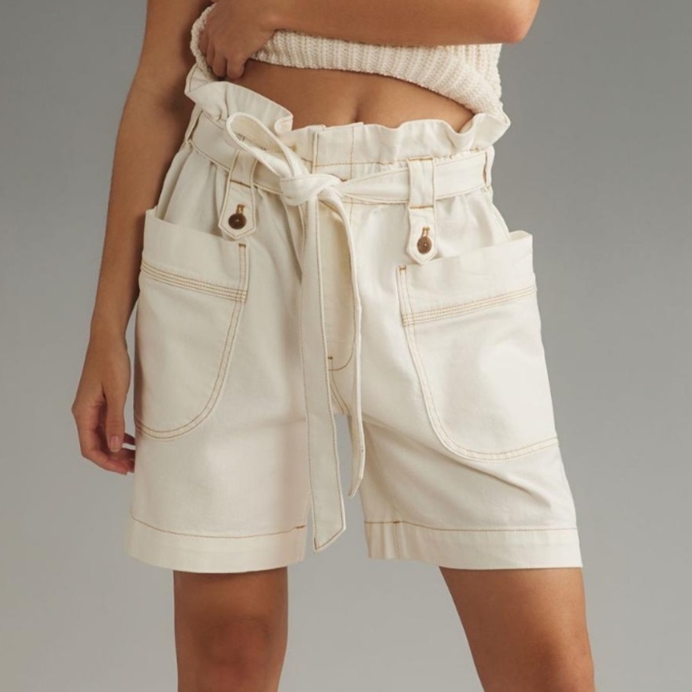 Anthropologie Pilcro High Waist Utility Shorts Size Small